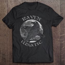 Wiccan Witch Pagan Occult Raven Lunatic Retro Moon