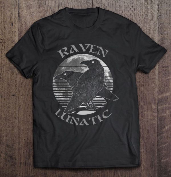 Wiccan Witch Pagan Occult Raven Lunatic Retro Moon