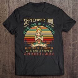 September Girl The Soul Of A Witch Birthday Women Love Yoga