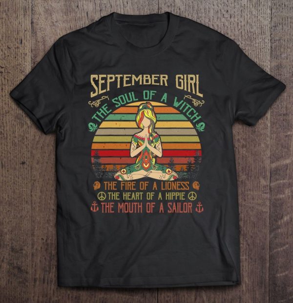 September Girl The Soul Of A Witch Birthday Women Love Yoga