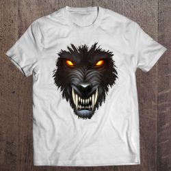 Werewolf Face Full Moon Scary Wolf Spooky Halloween Monster Tank Top