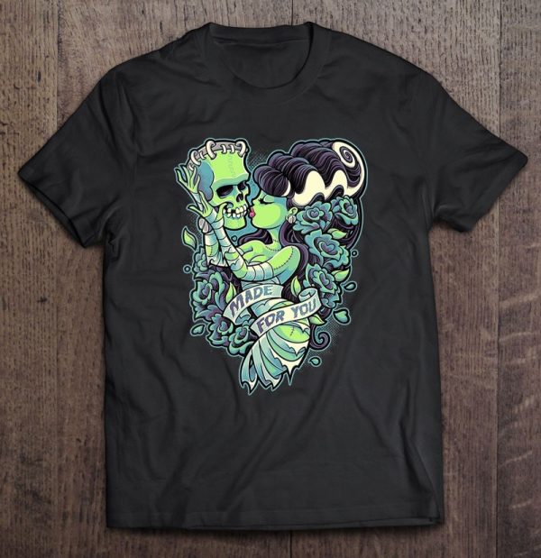 Womens Frankenstein And Bride Made For You V-Neck