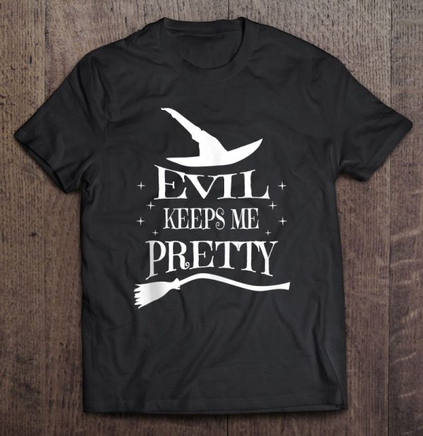 Evil Keeps Me Pretty Halloween Witch Gift Tank Top