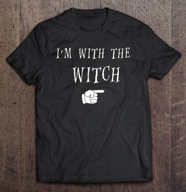 Men’s Halloween Couples Costume I’m With The Witch