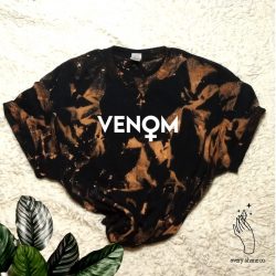 Venom Distressed Shirt, Venom Shirt, Graphic TShirt, Goblincore, Bleached Shirt, Female Symbol, Feminist, Feminist Shirt, Feminist Art