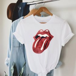 Rolling Stones Women's Shirt, Vintage Tee, Tongue T Shirt, Red Lips T Shirt, Rock Inspired T Shirt, Rock Star Inspired T Shirt, Tribal