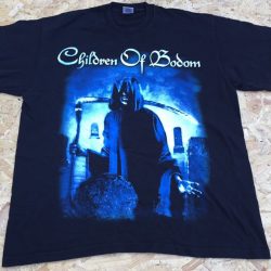 Vintage 00s Children of Bodom metal rock band double wide print t shirt size XL