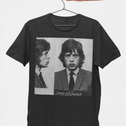 Mick Jagger Mugshot T Shirt Vintage The Rolling Stones Keith Richards Brian Jones Unisex T-Shirt Vintage T Shirt Custom Retro Tee Men Women