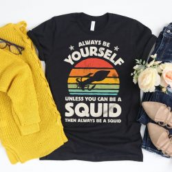 Read the full title Always Be Yourself Squid Sunset Shirt / Squid Shirt / Squid Gifts / Gift for Squid Lovers / Squids Design / Retro Vintage / Tank Top Hoodie
