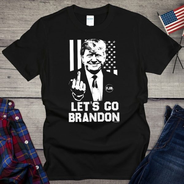 Let's Go Brandon T-shirt, Trump Flip Off Biden Tee, Donald Trump Shirt, Nascar Chant, Political, Joe Biden, Flip the Bird, Middle Finger