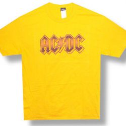 yellow ac dc shirt