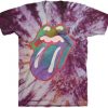 rolling stones tie dye tongue tee