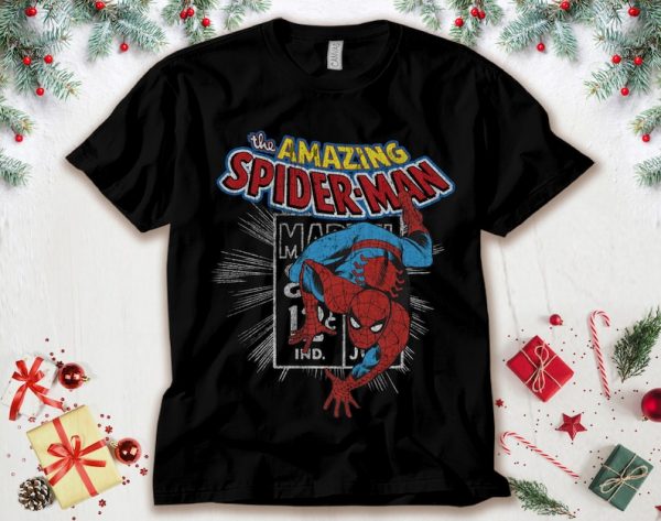 Marvel The Amazing Spider-Man Vintage Comic Poster Unisex Tee Adult T-shirt Kid Shirt Long Sleeve Hoodie Sweatshirt