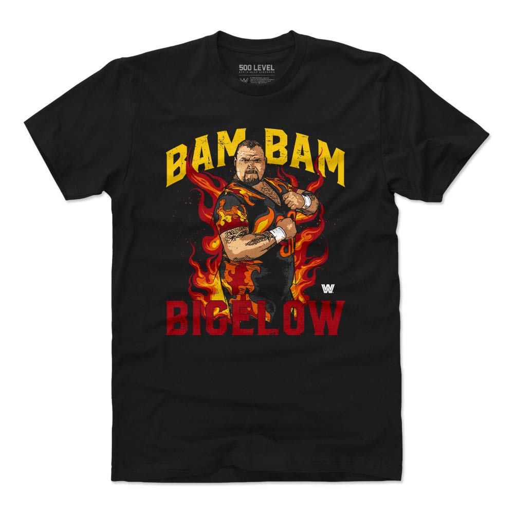 500 LEVEL Bam Bam Bigelow WWE Shirt - Bam Bam Bigelow Flames