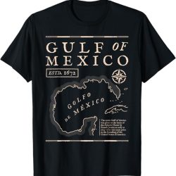 Gulf of Mexico 1672 Historic Map T-Shirt