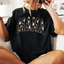 Cute Ghost Shirt, Floral Ghost Shirt