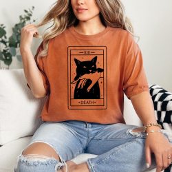 Tarot Death T-Shirt, Witchy Cat Shirt