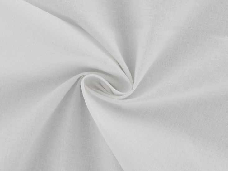 100% Premium Plain Cotton, White